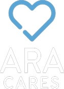 ARA Cares words under heart icon