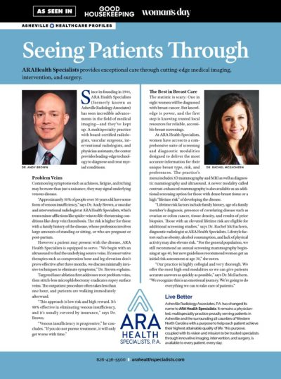 Seeing Patients Through, image of Asheville Healthcare Profiles article